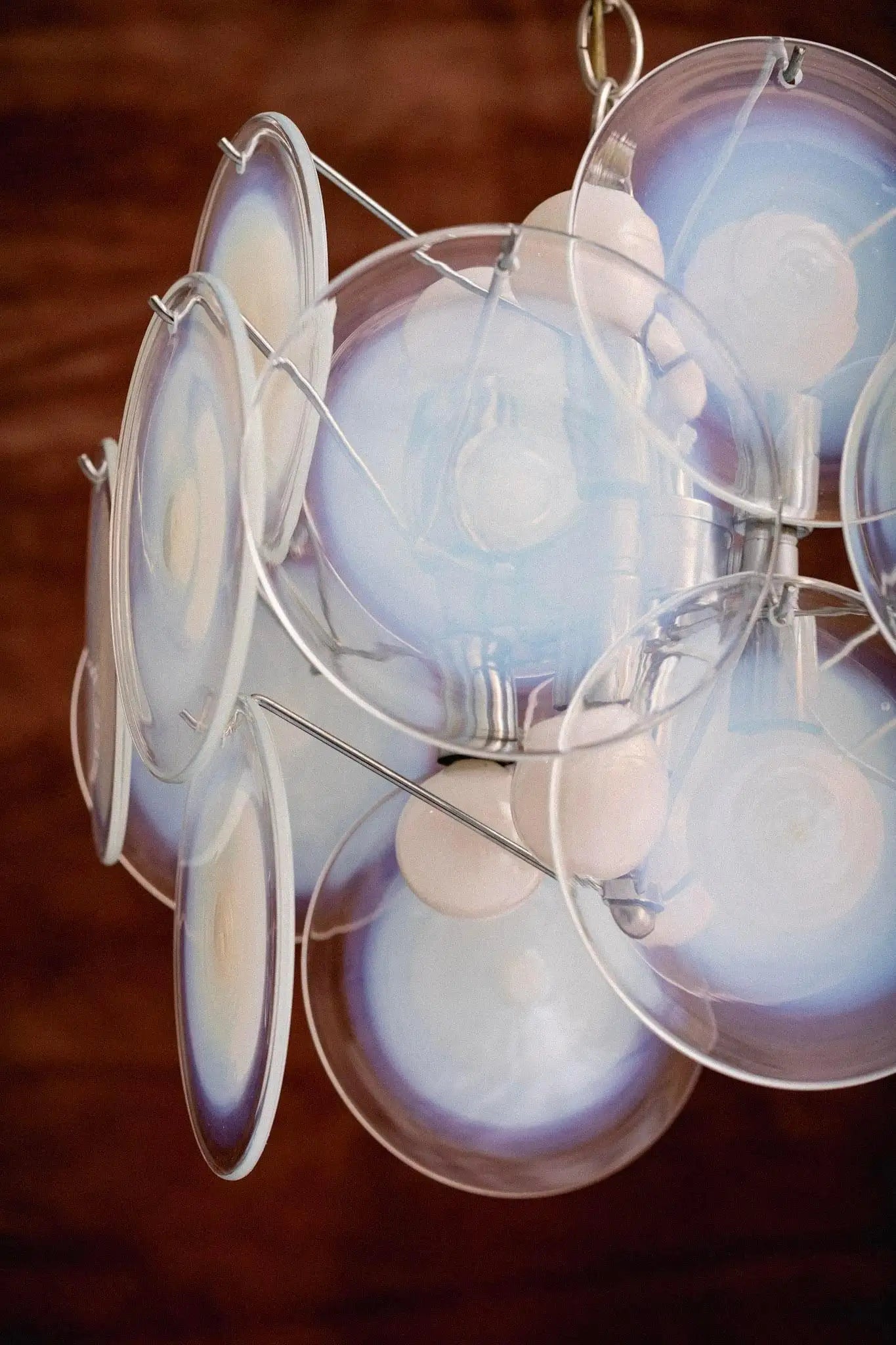 Vistosi Murano Glass Disc Chandelier