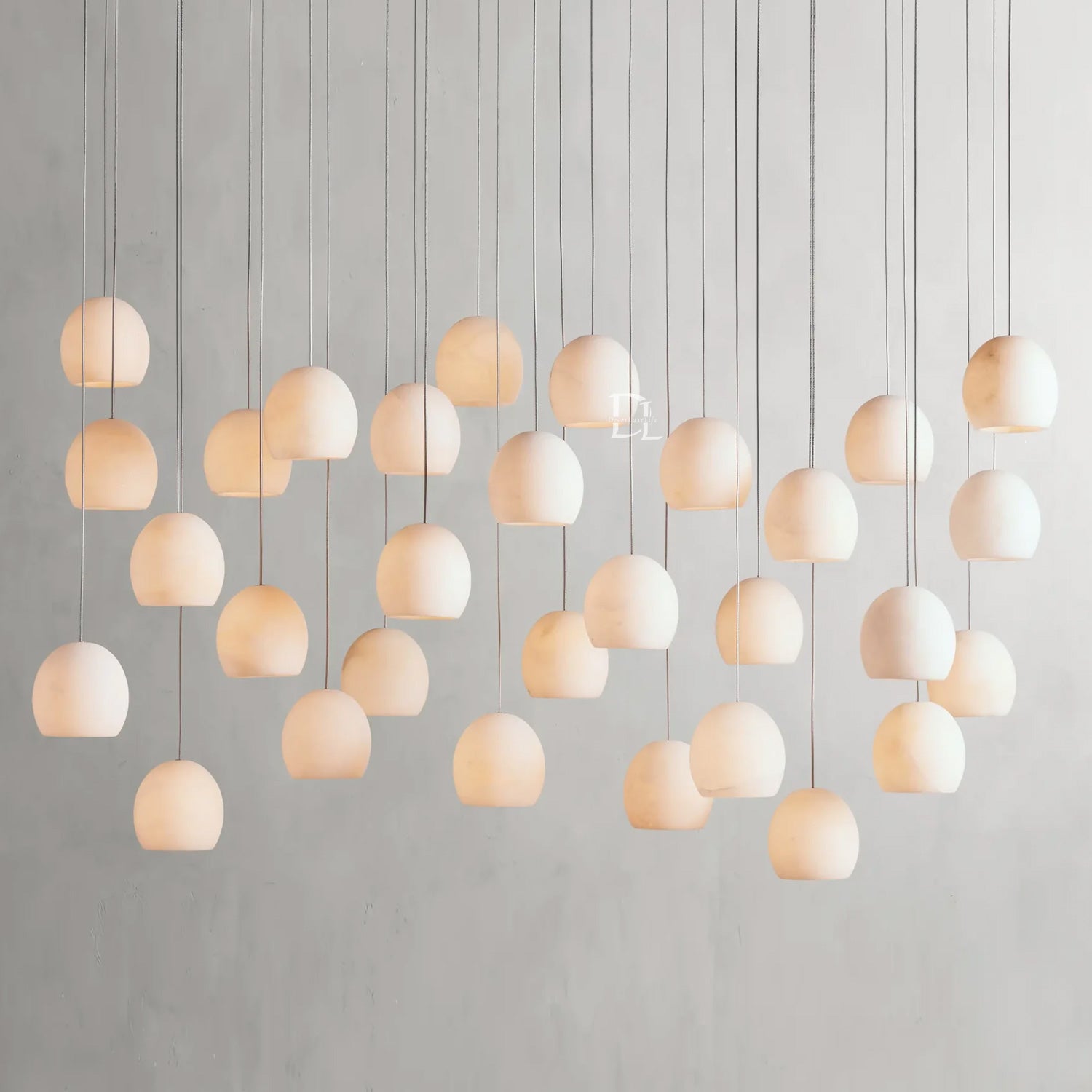 Arica Alabaster Linear Chandelier