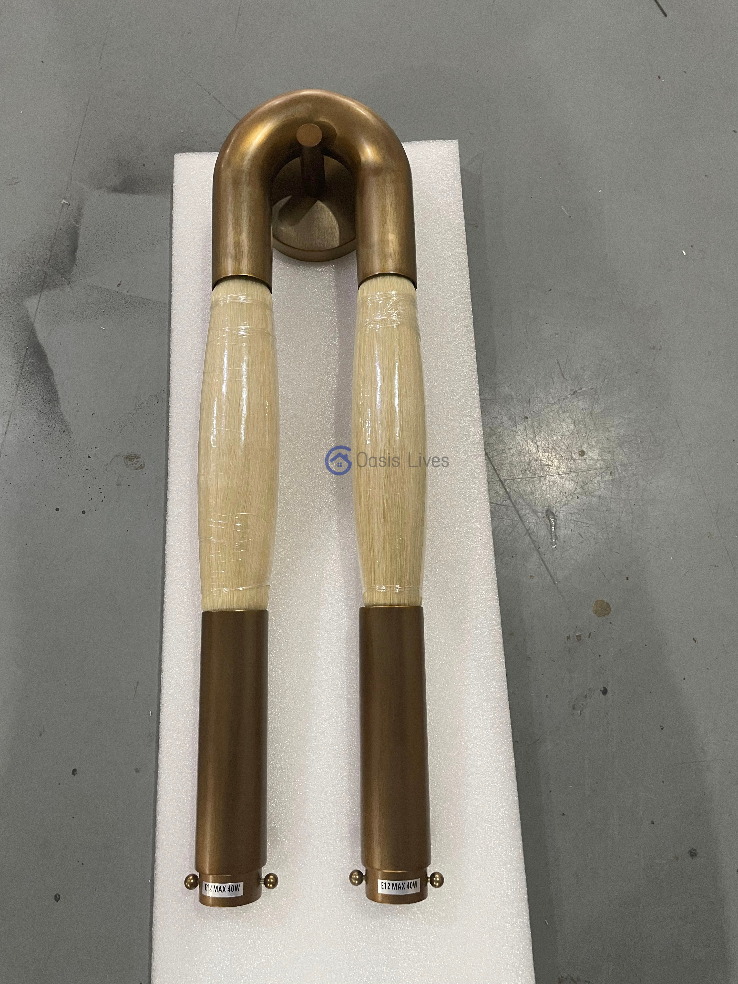 Double Head Antonia Horsehair Sconce