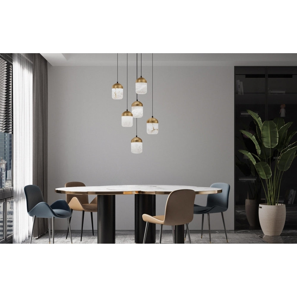 Alabastera Acorn Alabaster Cluster Light