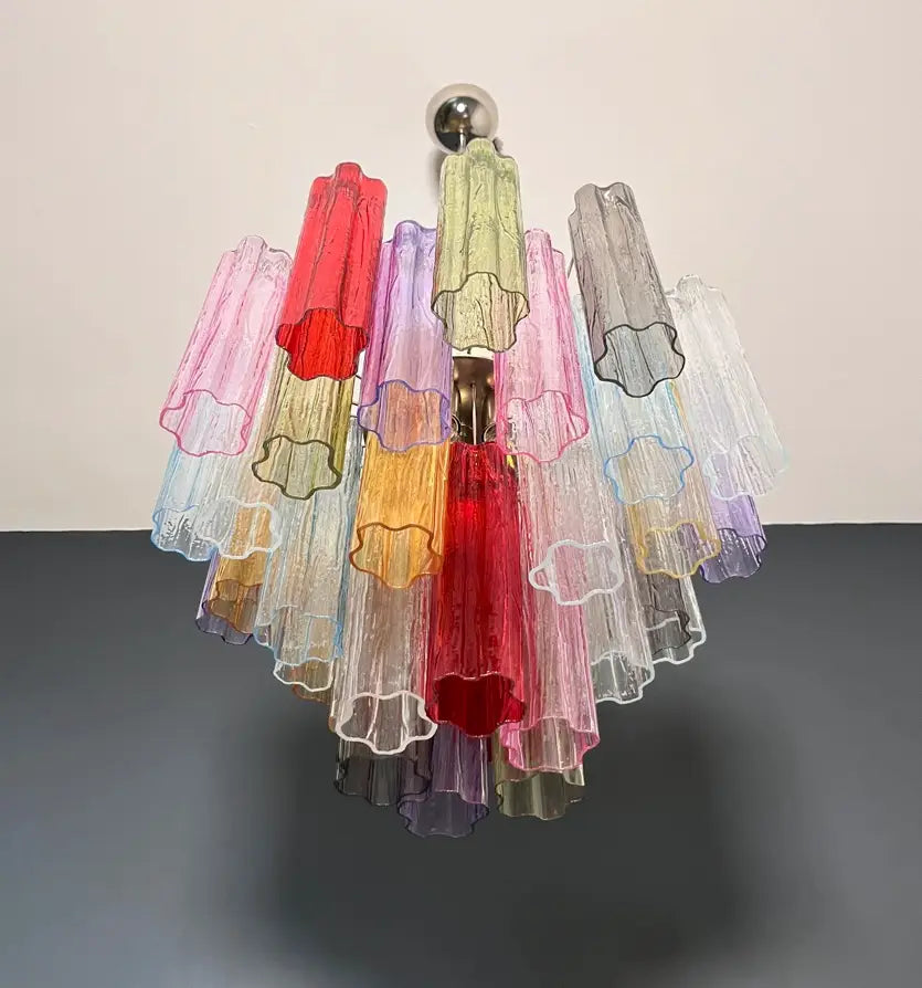 Murano Chandelier 36 Multicolored Tube Glass