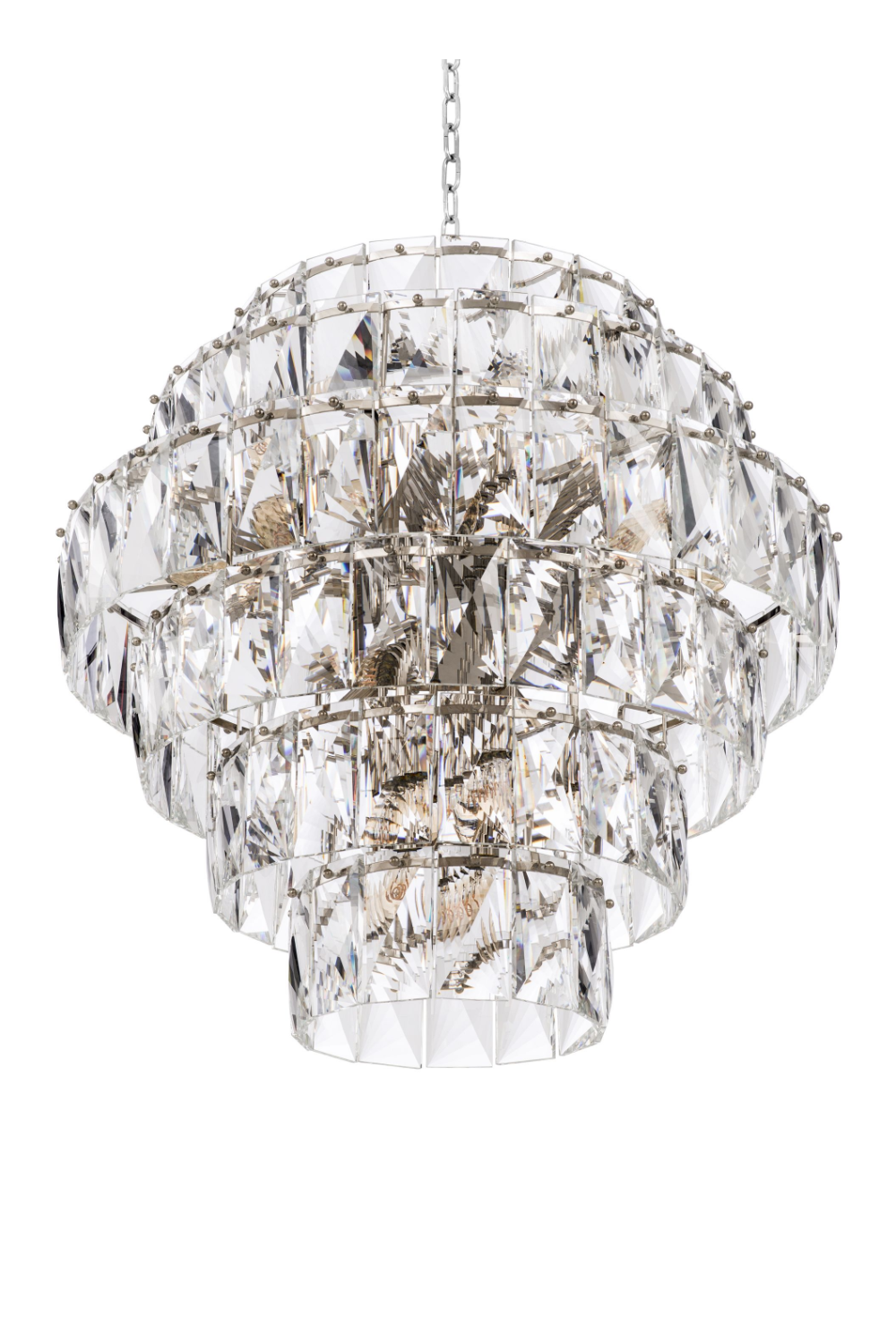 Glass Layered Chandelier L