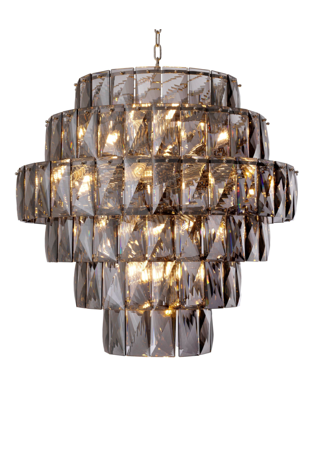 Glass Layered Chandelier L