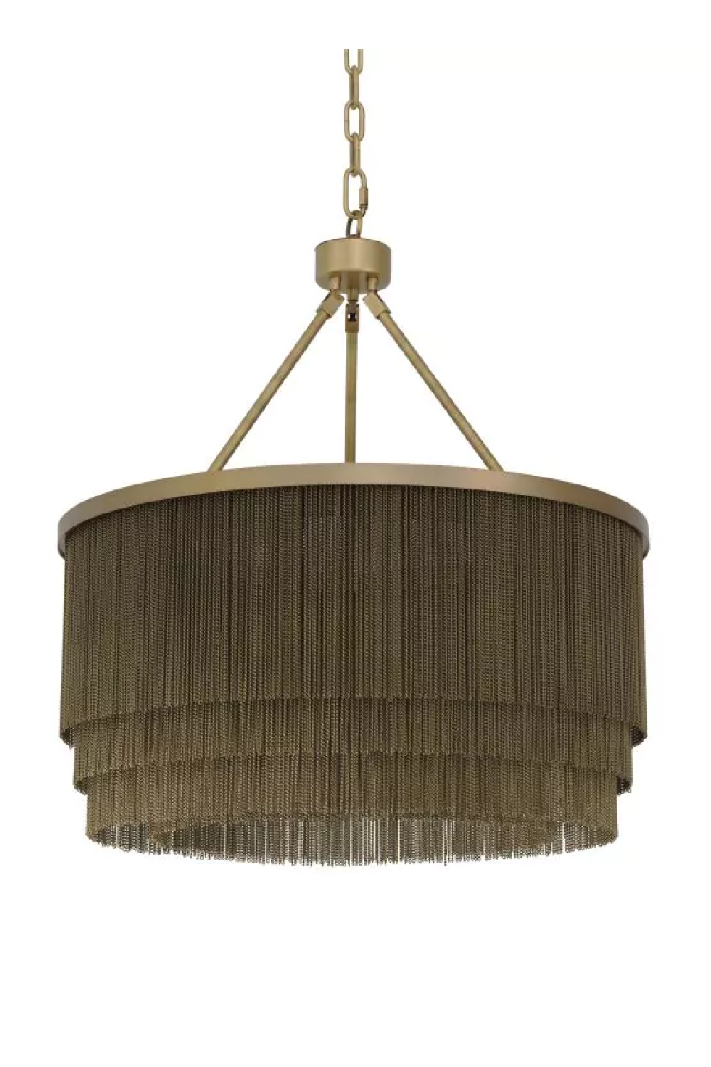 Tissot Round Golden Fringed Chandelier