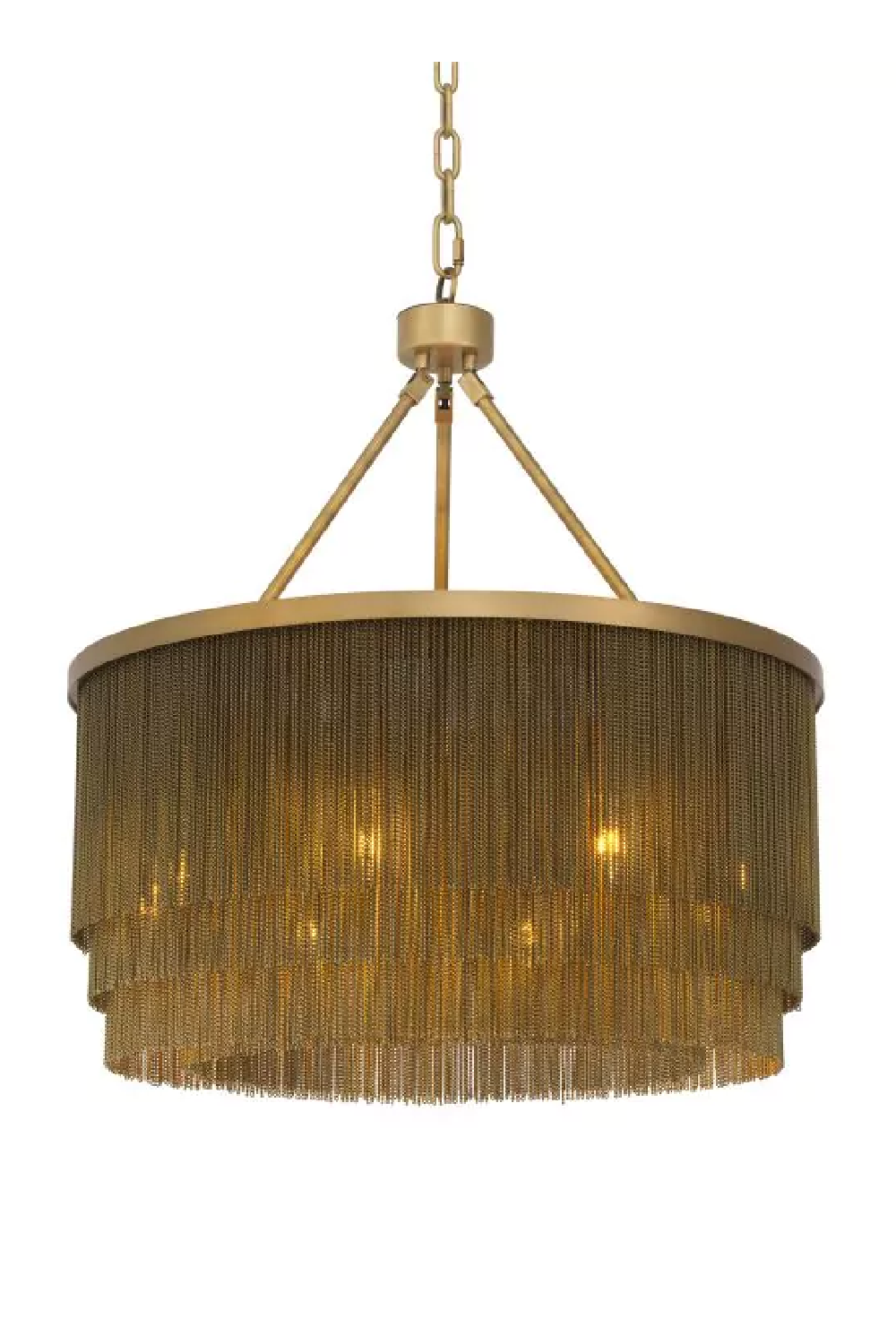 Tissot Round Golden Fringed Chandelier