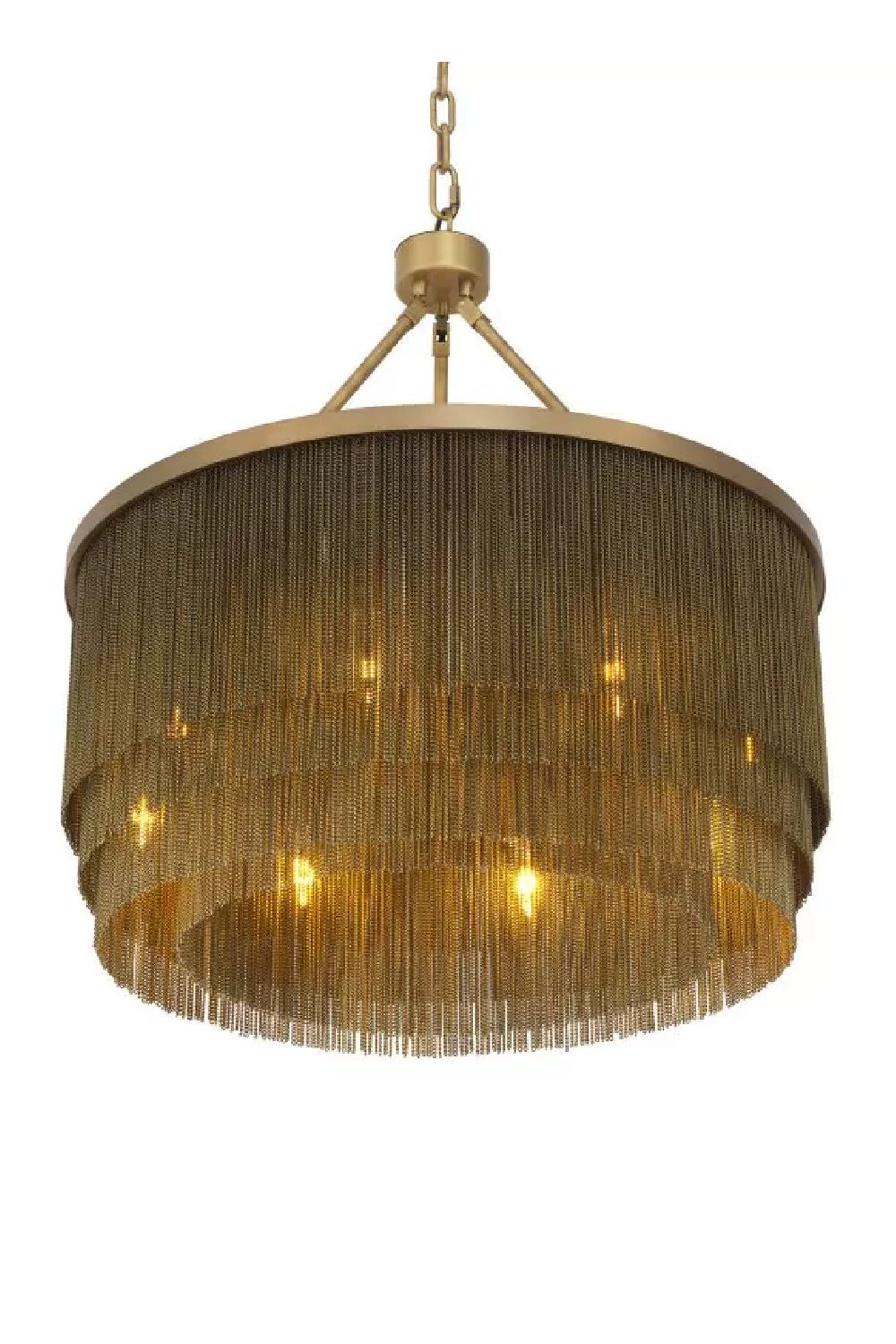 Tissot Round Golden Fringed Chandelier