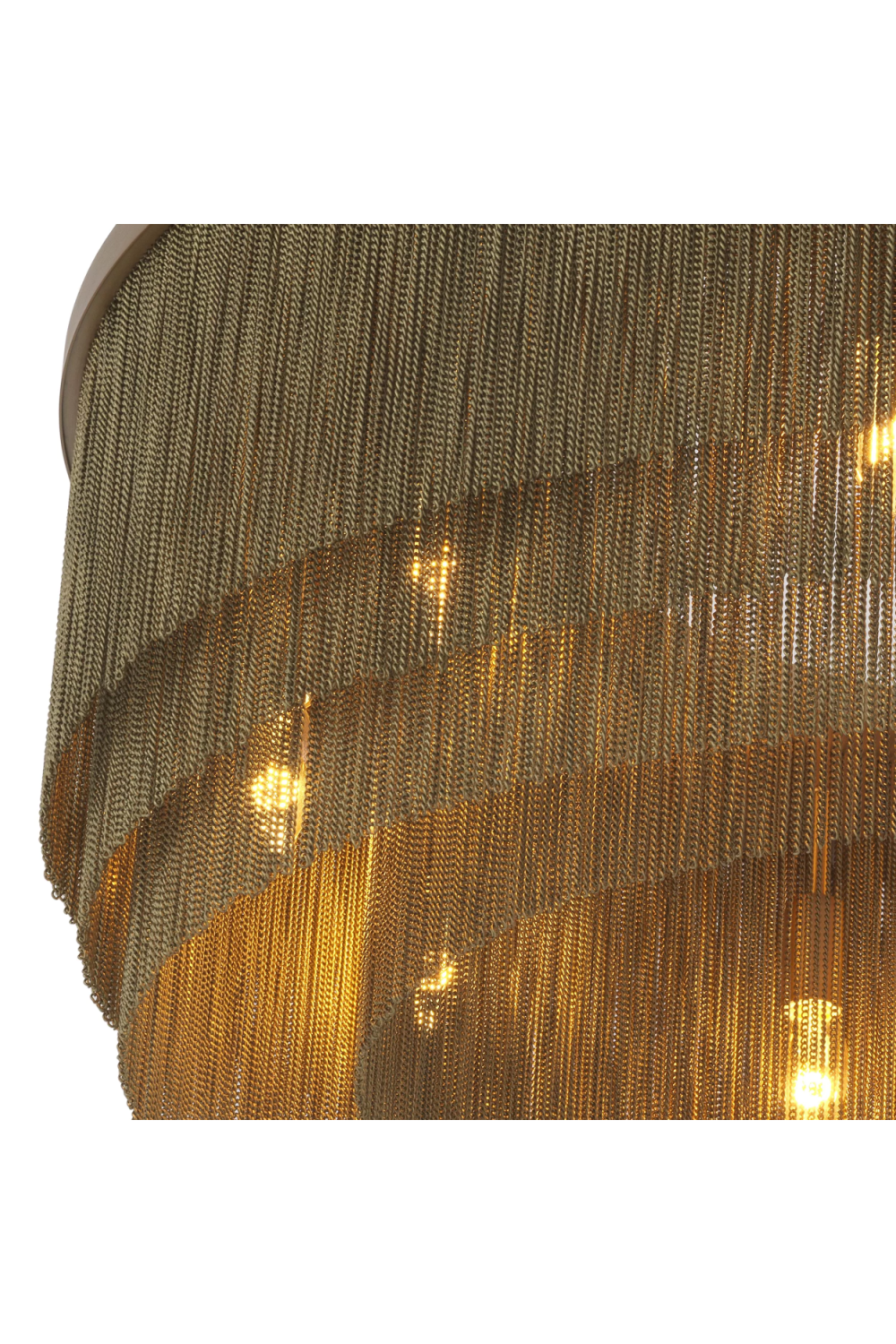 Tissot Round Golden Fringed Chandelier