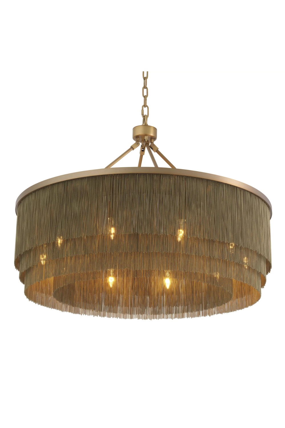 Tissot Round Golden Fringed Chandelier