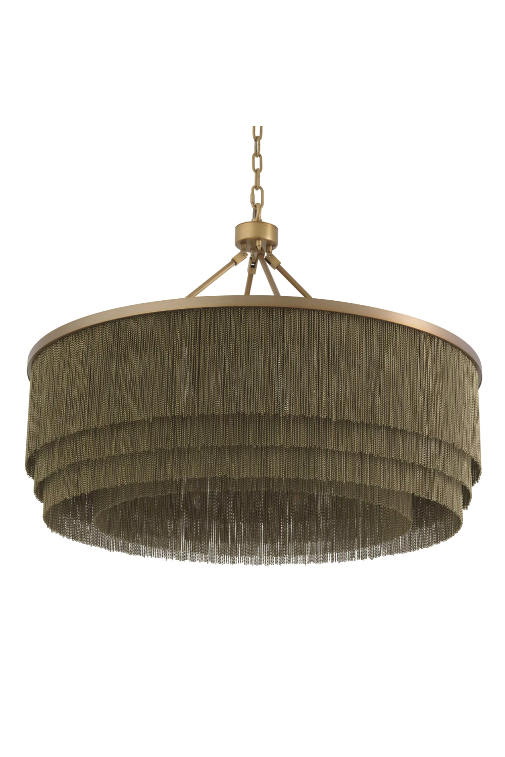 Tissot Round Golden Fringed Chandelier