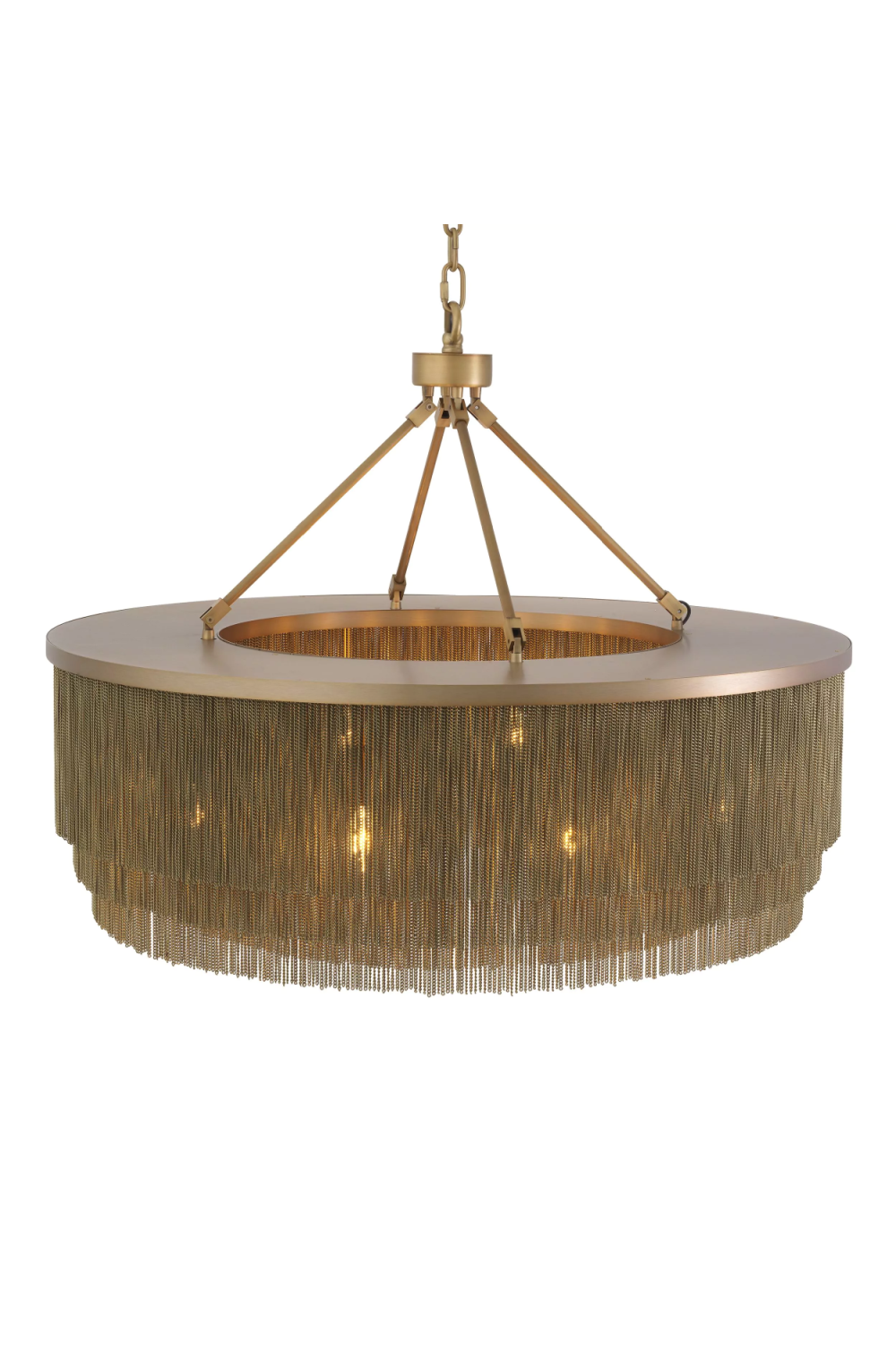 Tissot Round Golden Fringed Chandelier