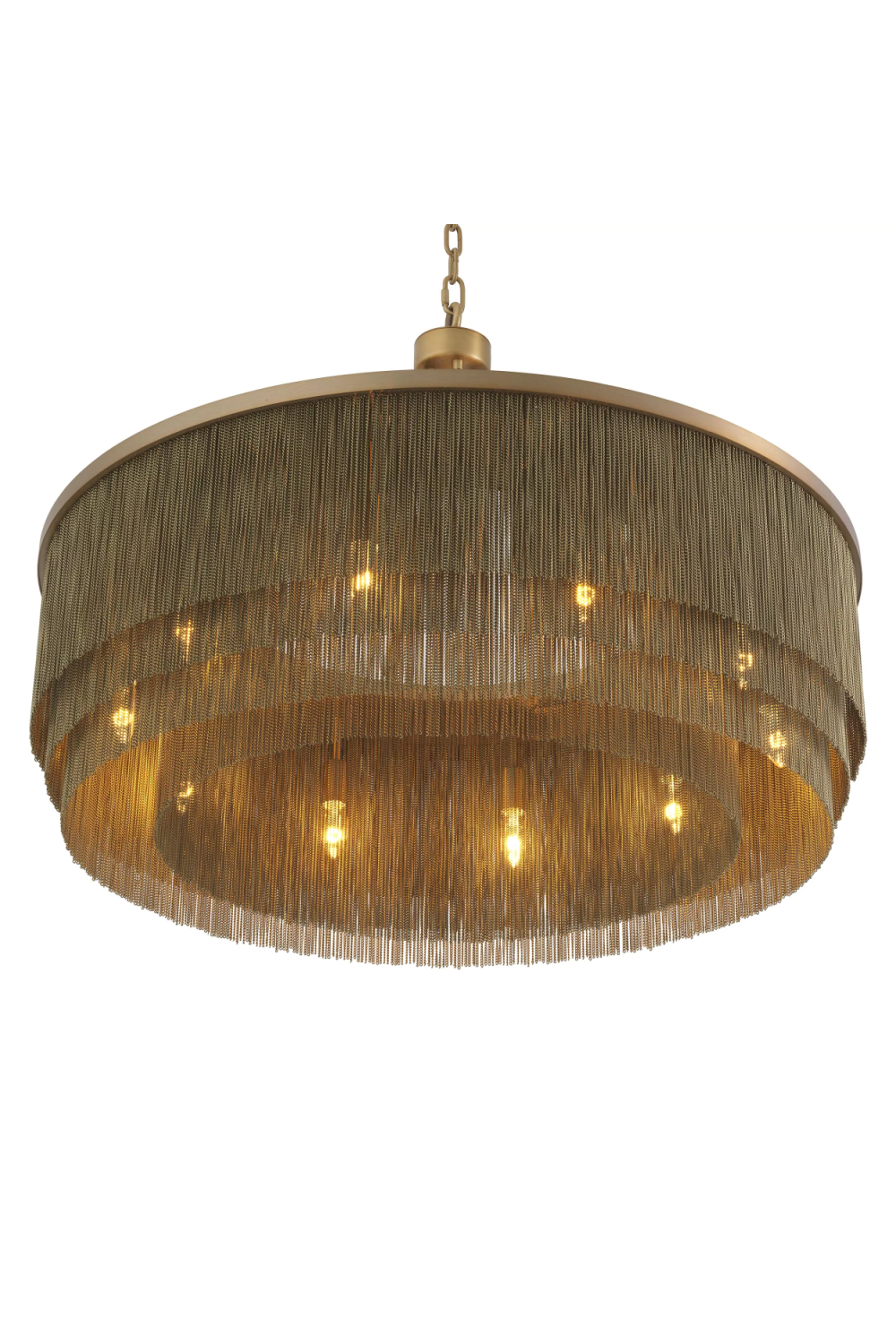 Tissot Round Golden Fringed Chandelier