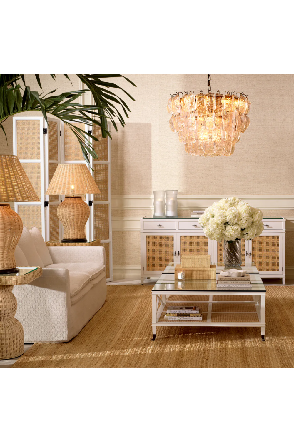 Solange Tiered Handmade Glass Chandelier
