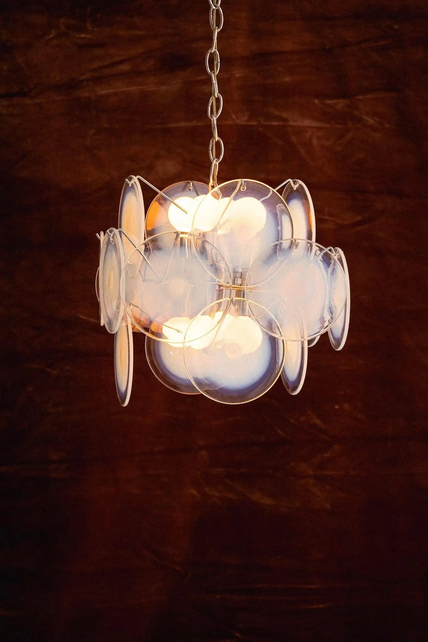 Vistosi Murano Glass Disc Chandelier