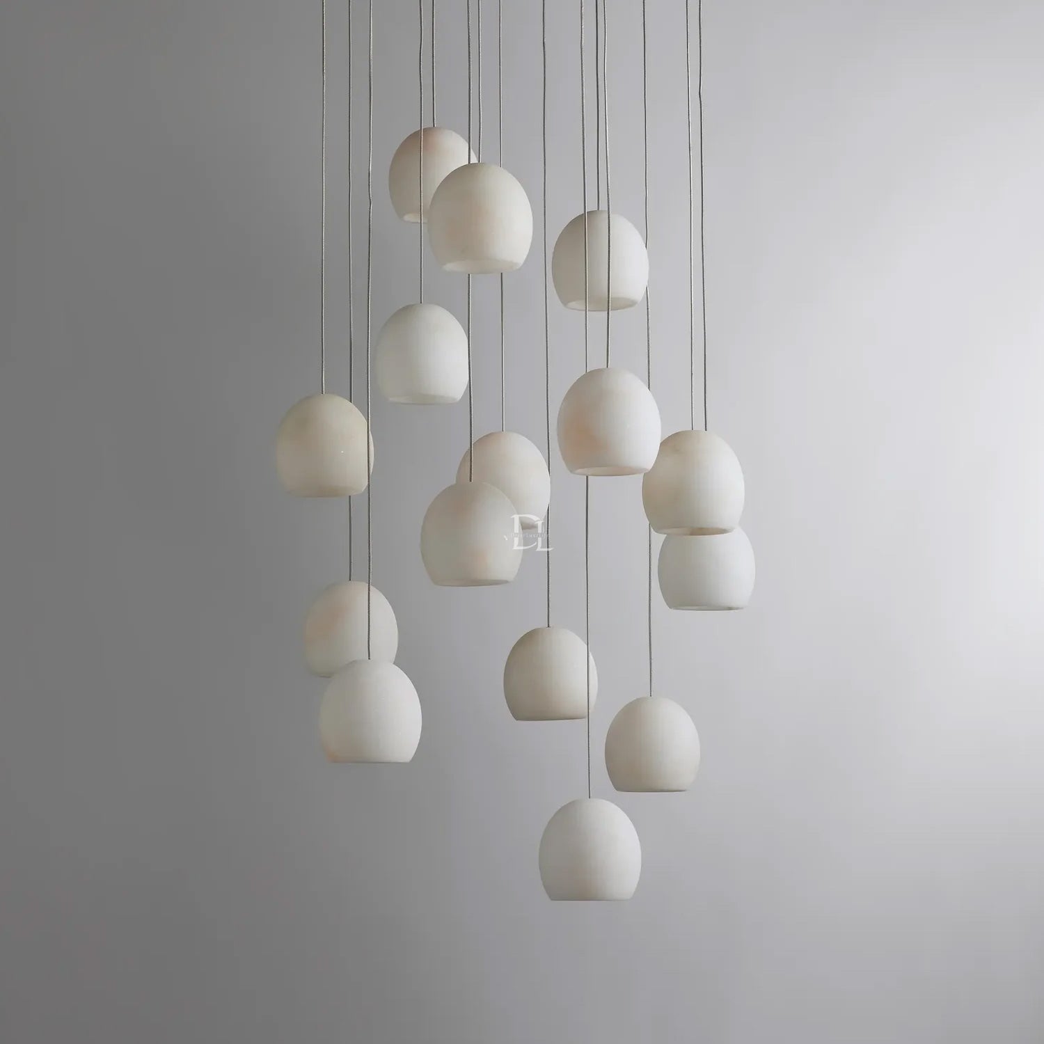 Arica Alabaster Round Chandelier