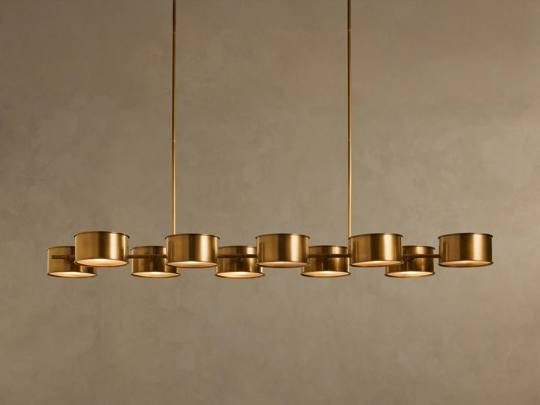 Tambour Metal Linear Chandelier