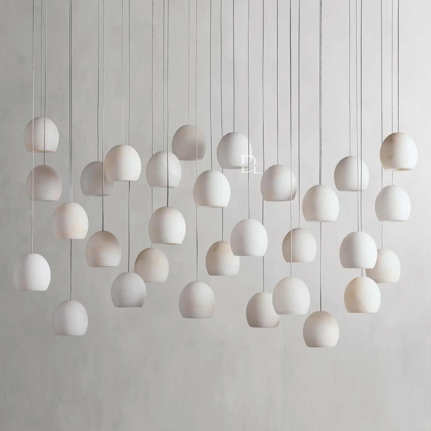 Arica Alabaster Linear Chandelier