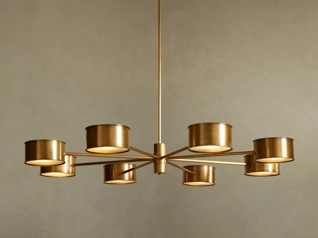 Tambour Metal Round Chandelier