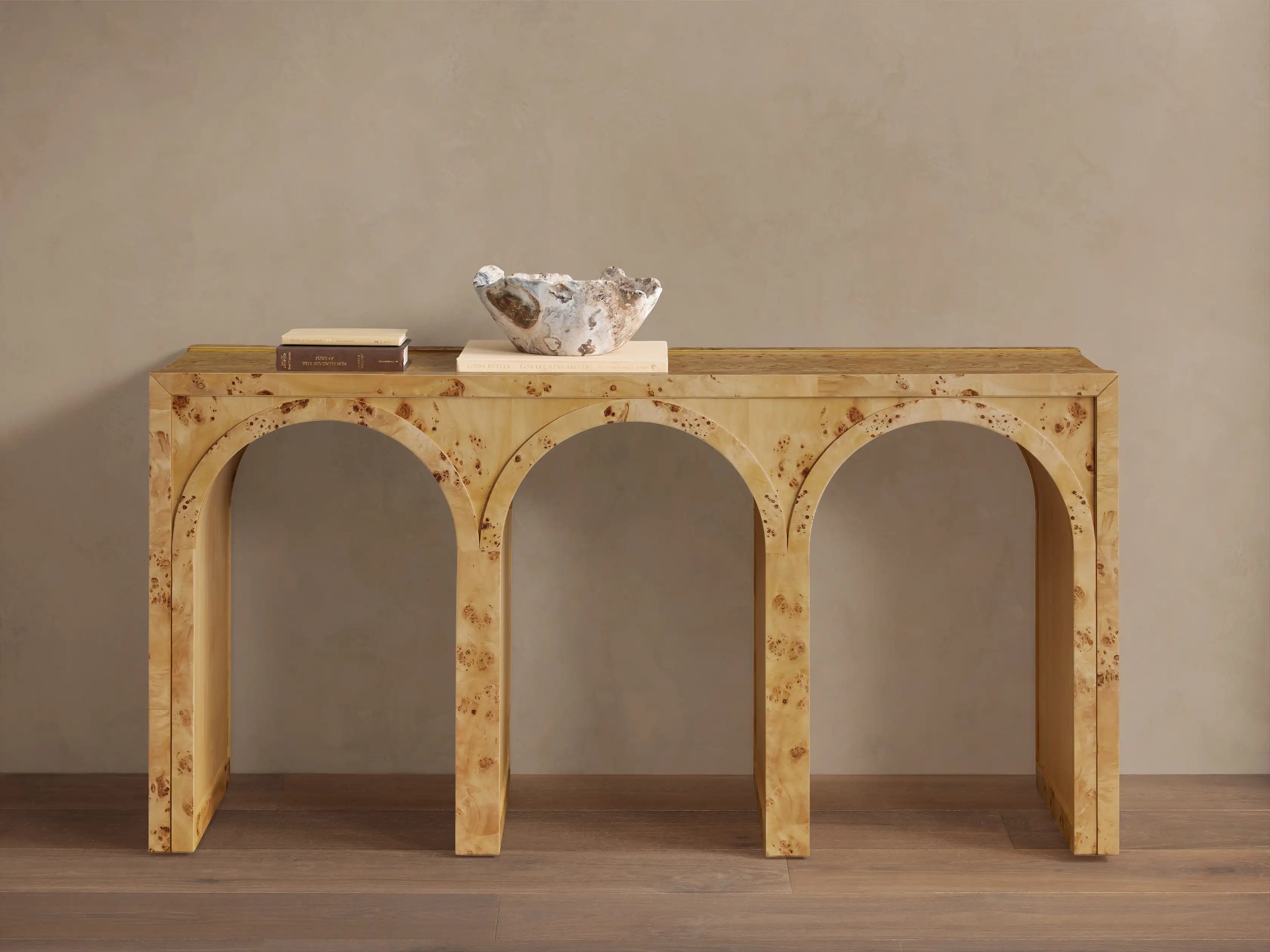 Hattiea Burl Console Table