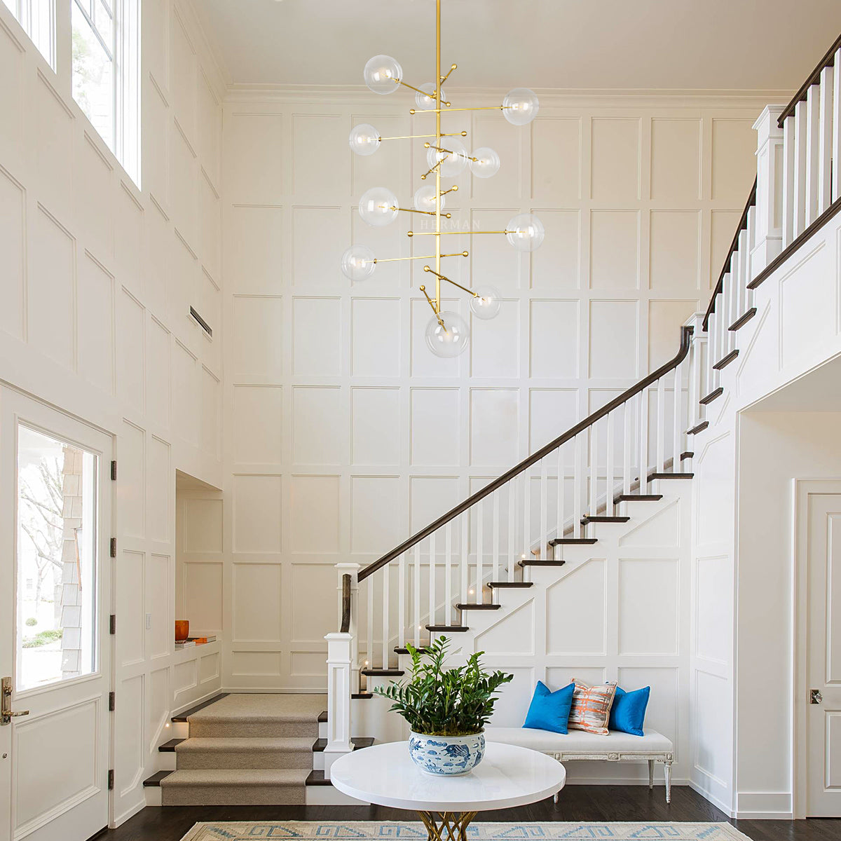 Aero 12-Light Modern Brass Chandelier