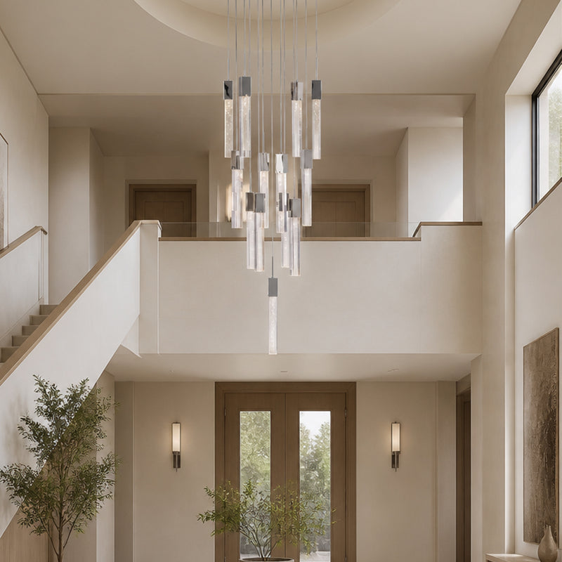 Rose Rectangular Crystal Chandelier 13 Light