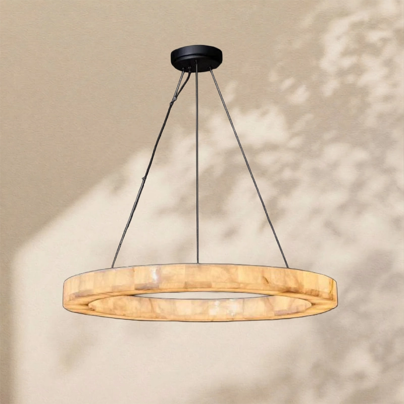 Karen Calcite Ring Chandelier 30"39"