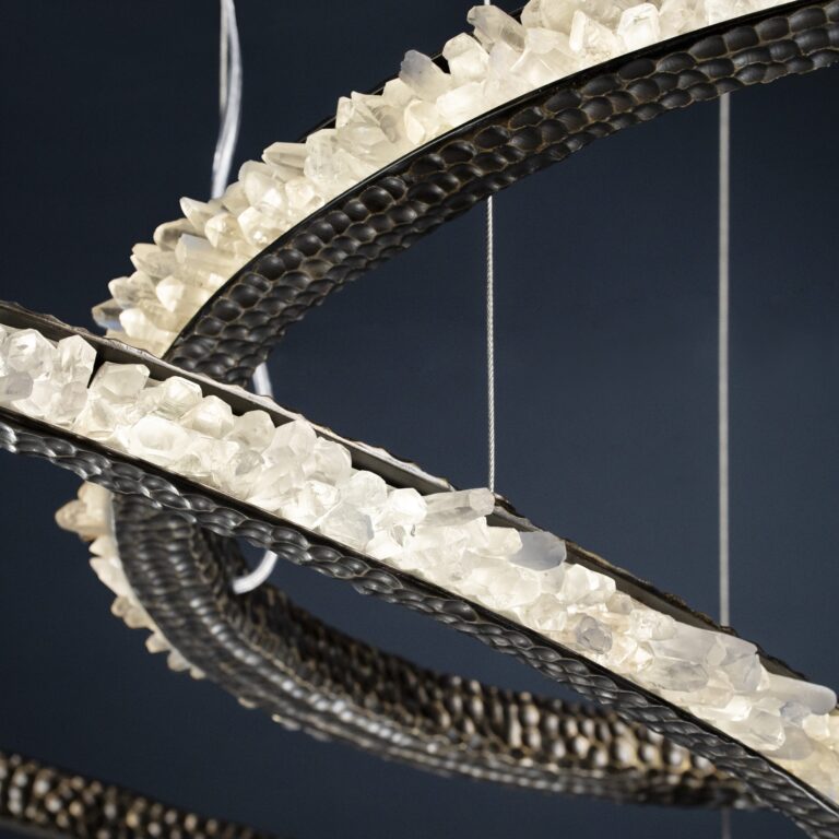 Recife Quartz Halo Large Round Pendant 35″ and 29″