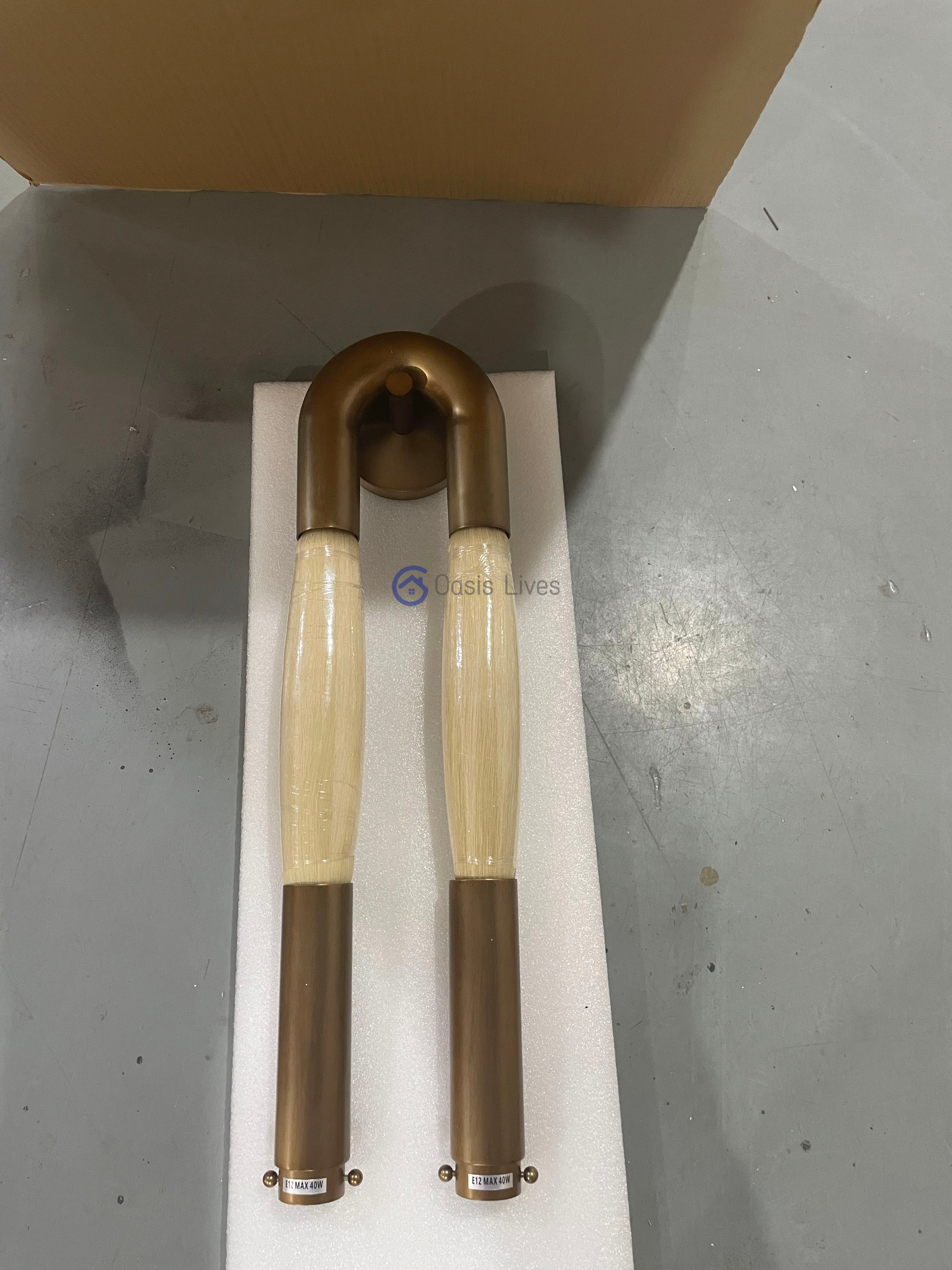 Double Head Antonia Horsehair Sconce