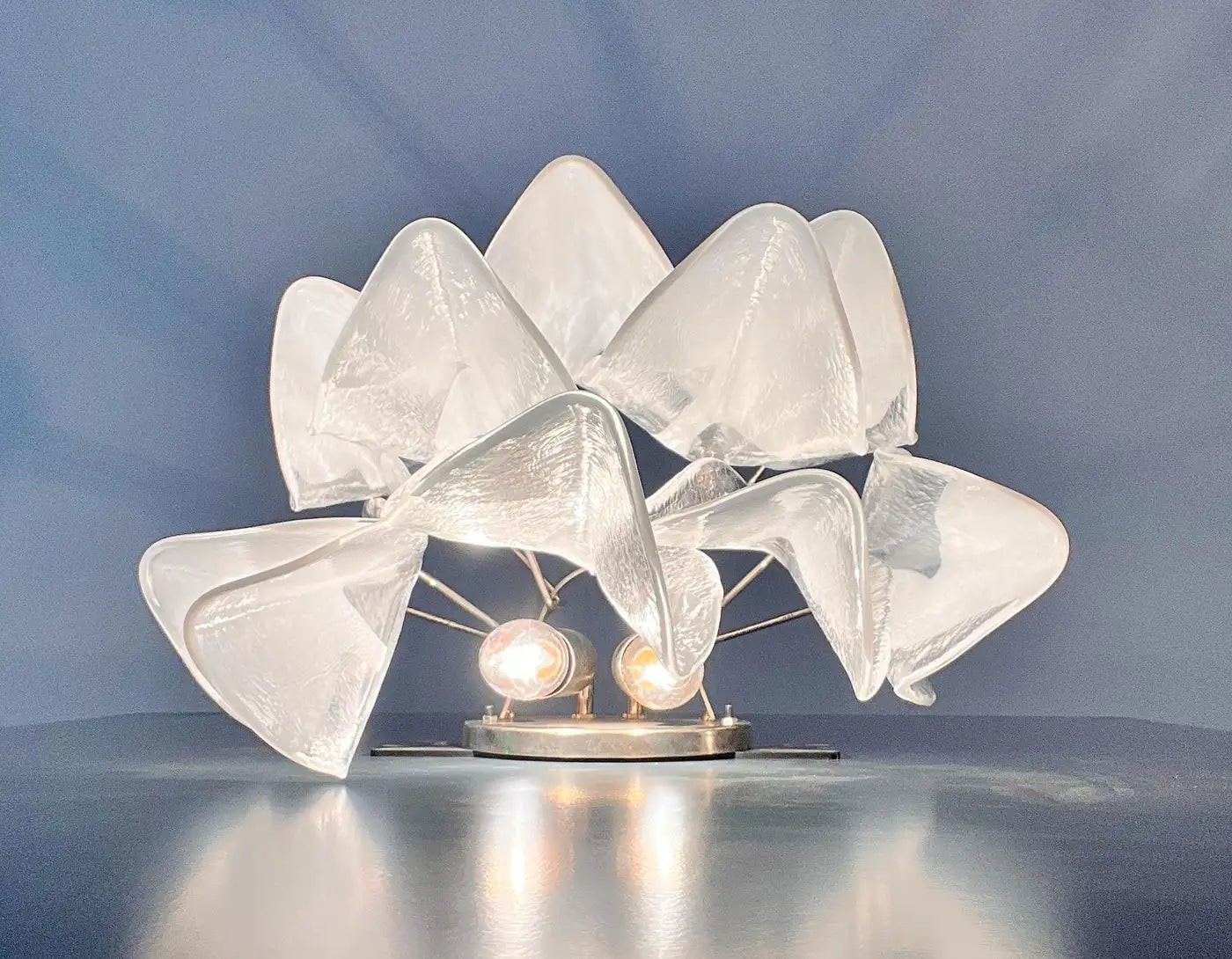 Pair of Vintage Italian Murano wall lights -20 "rondini" glass  1