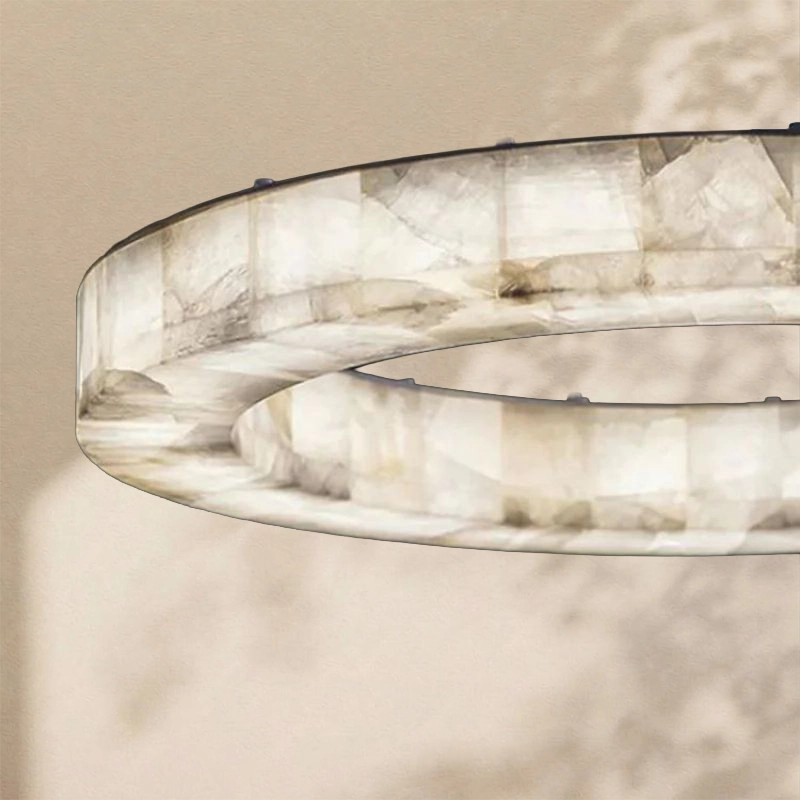 Karen Calcite Ring Chandelier 30"39"