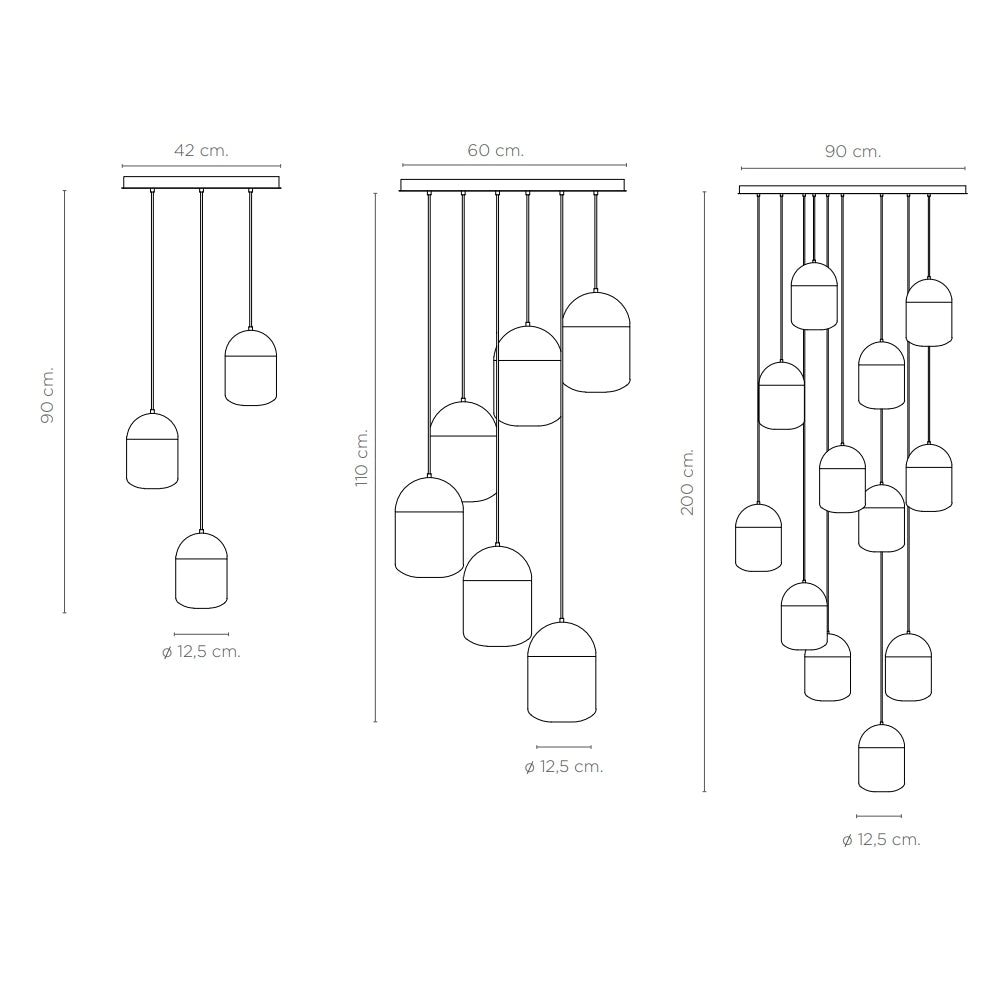 Alabastera Acorn Alabaster Cluster Light
