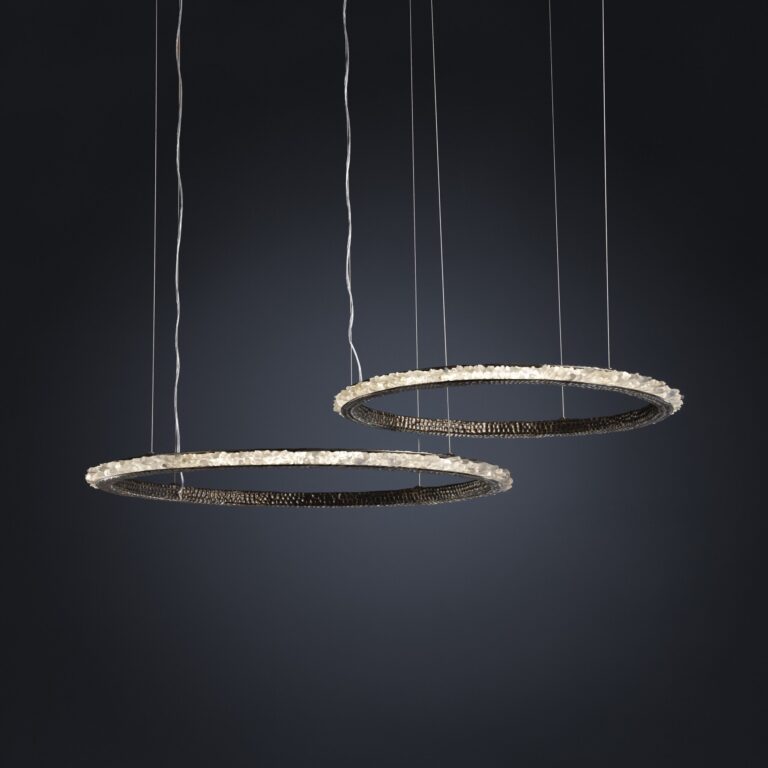 Recife Quartz Halo Large Round Pendant 35″ and 29″