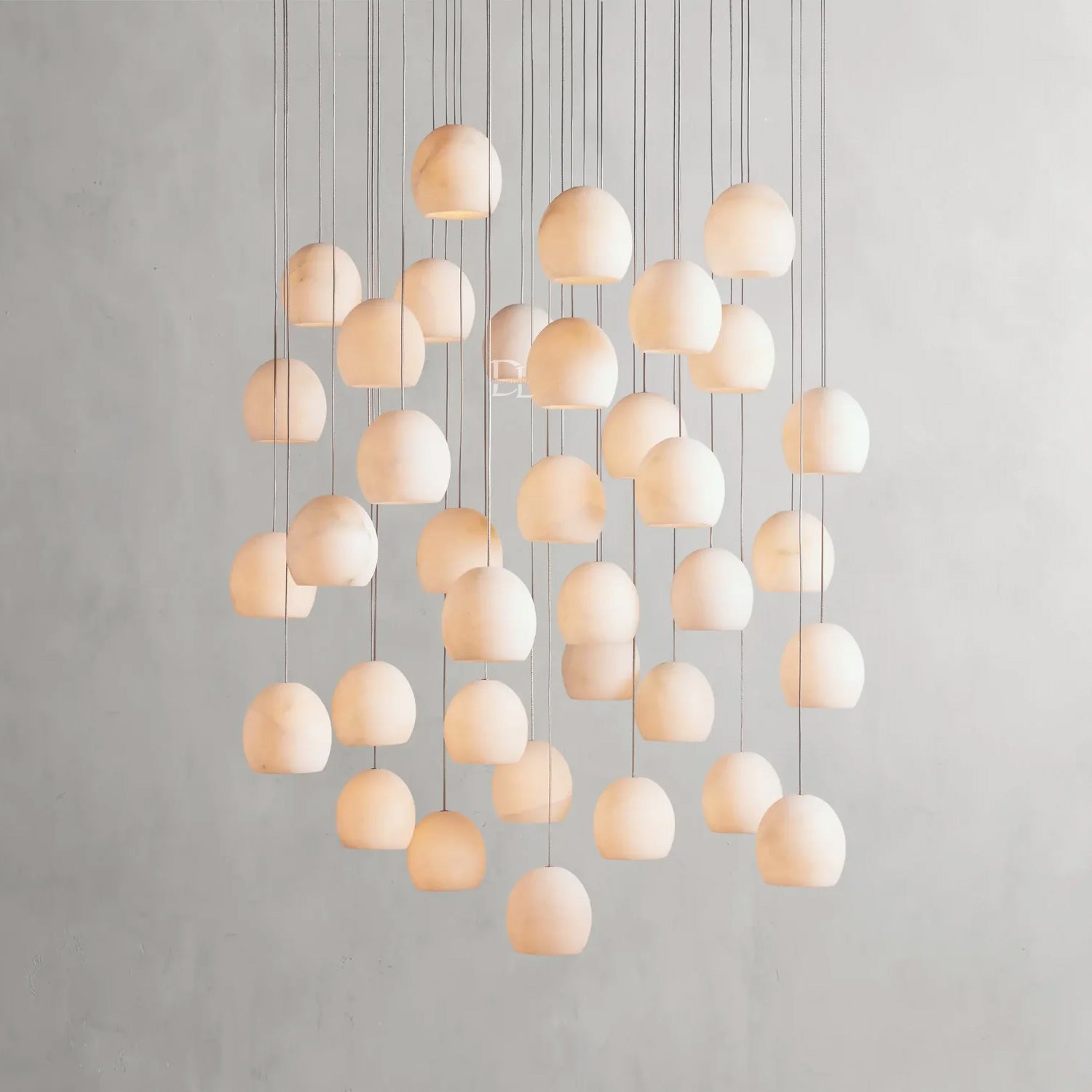 Arica Alabaster Round Chandelier