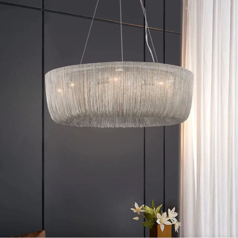 Alisa Aluminum Chain Tassel Chandelier