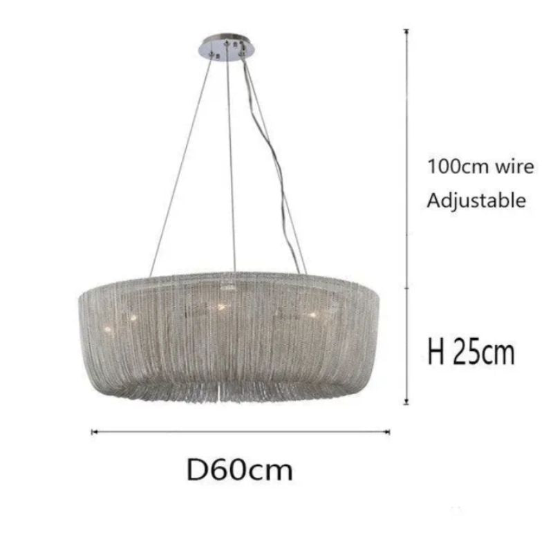 Alisa Aluminum Chain Tassel Chandelier