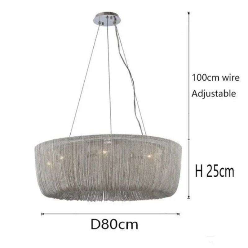 Alisa Aluminum Chain Tassel Chandelier