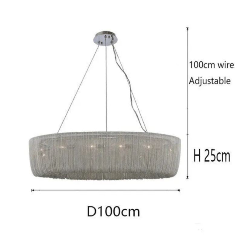 Alisa Aluminum Chain Tassel Chandelier