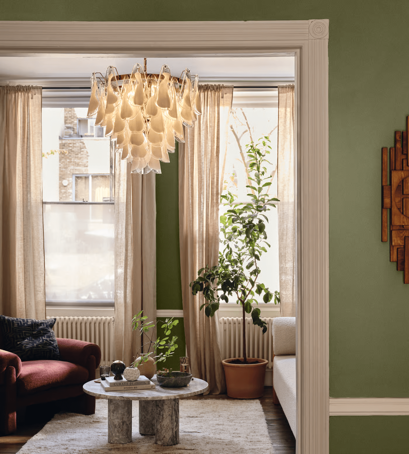 Lunara White Murano Chandelier