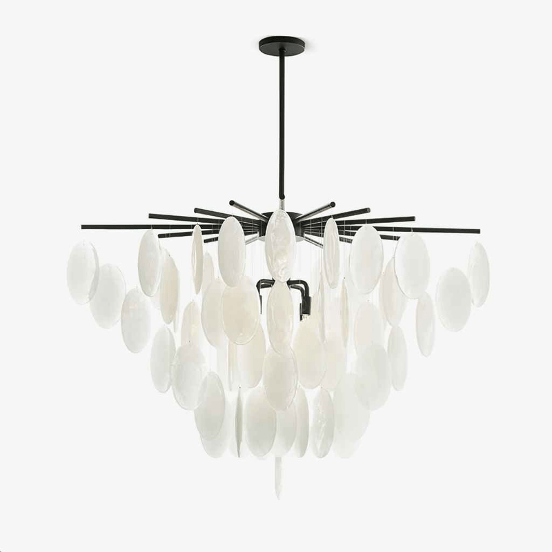 Cascading Glass Disc Chandelier