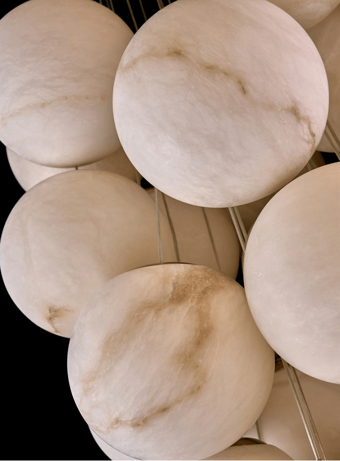 Cluster Alabaster Globe Chandelier