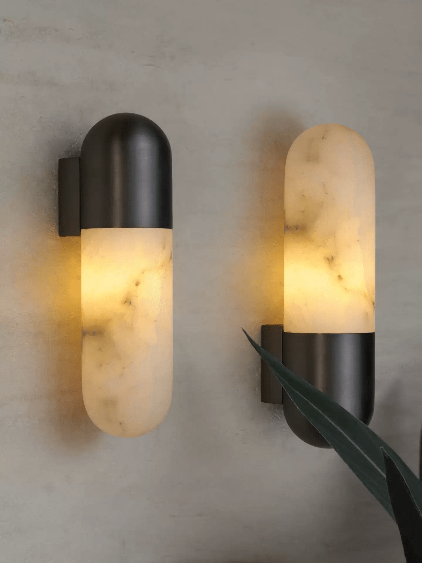 Capsule Alabaster Sconce