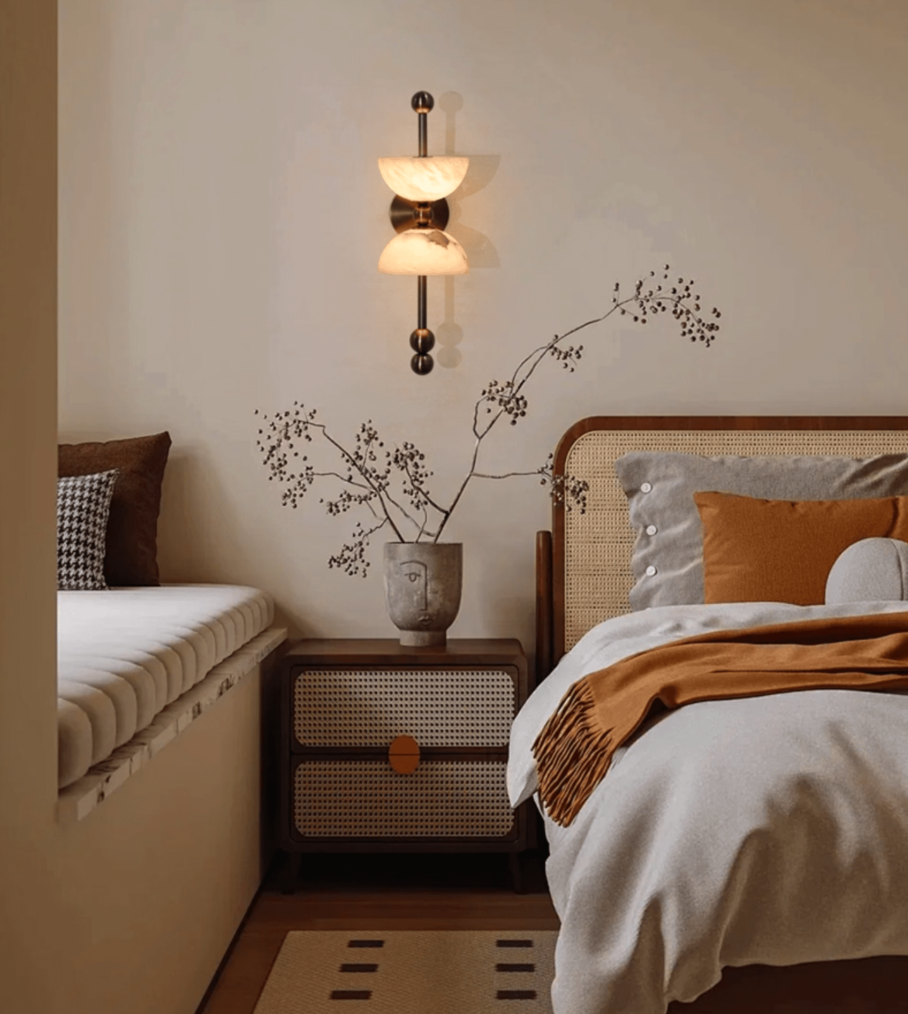 Duo Alabaster Wall Lamp