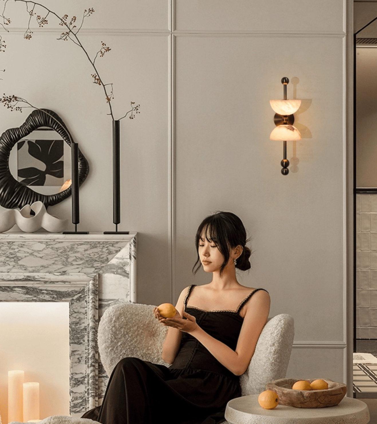 Duo Alabaster Wall Lamp