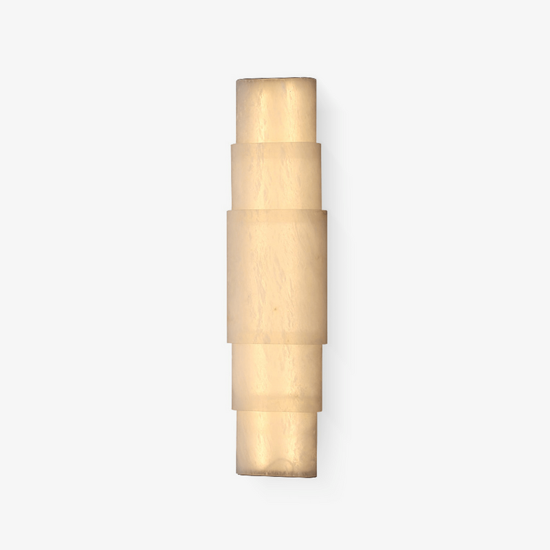Tiered Alabaster Column Sconce