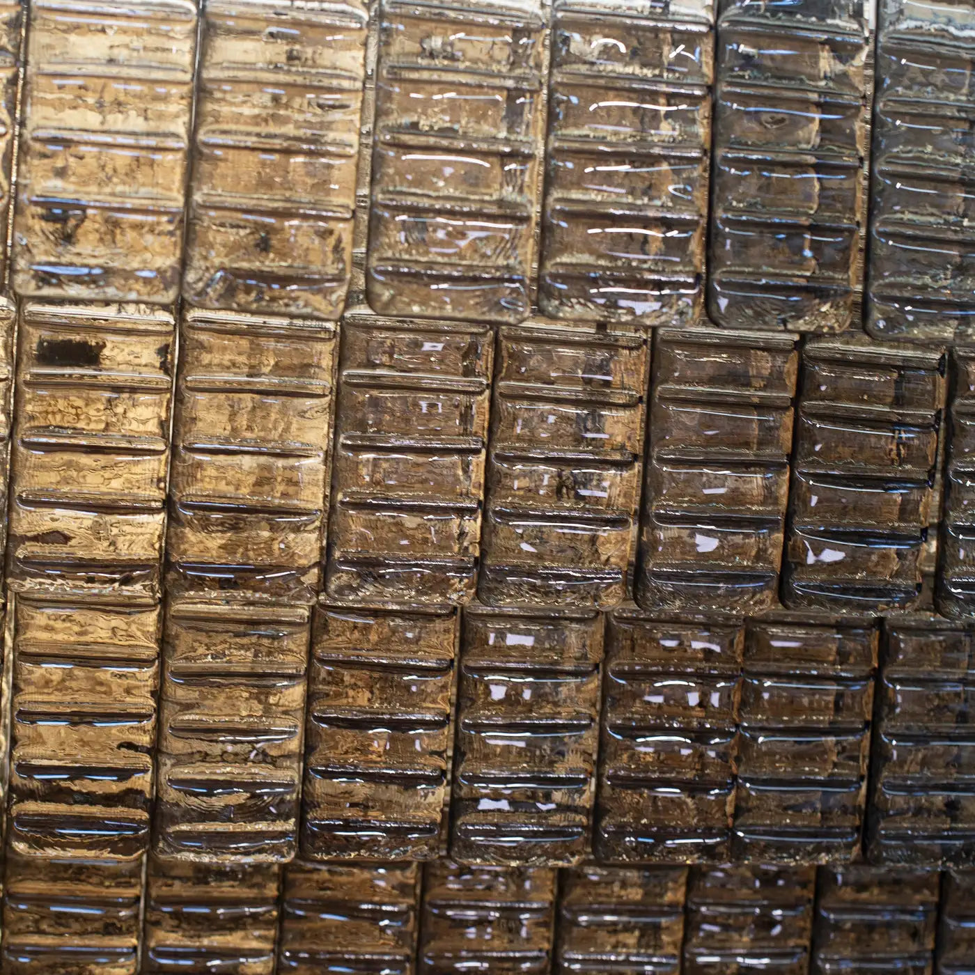 Grande lampadario con listelli vetro di Murano ispirato al mid-century italiano