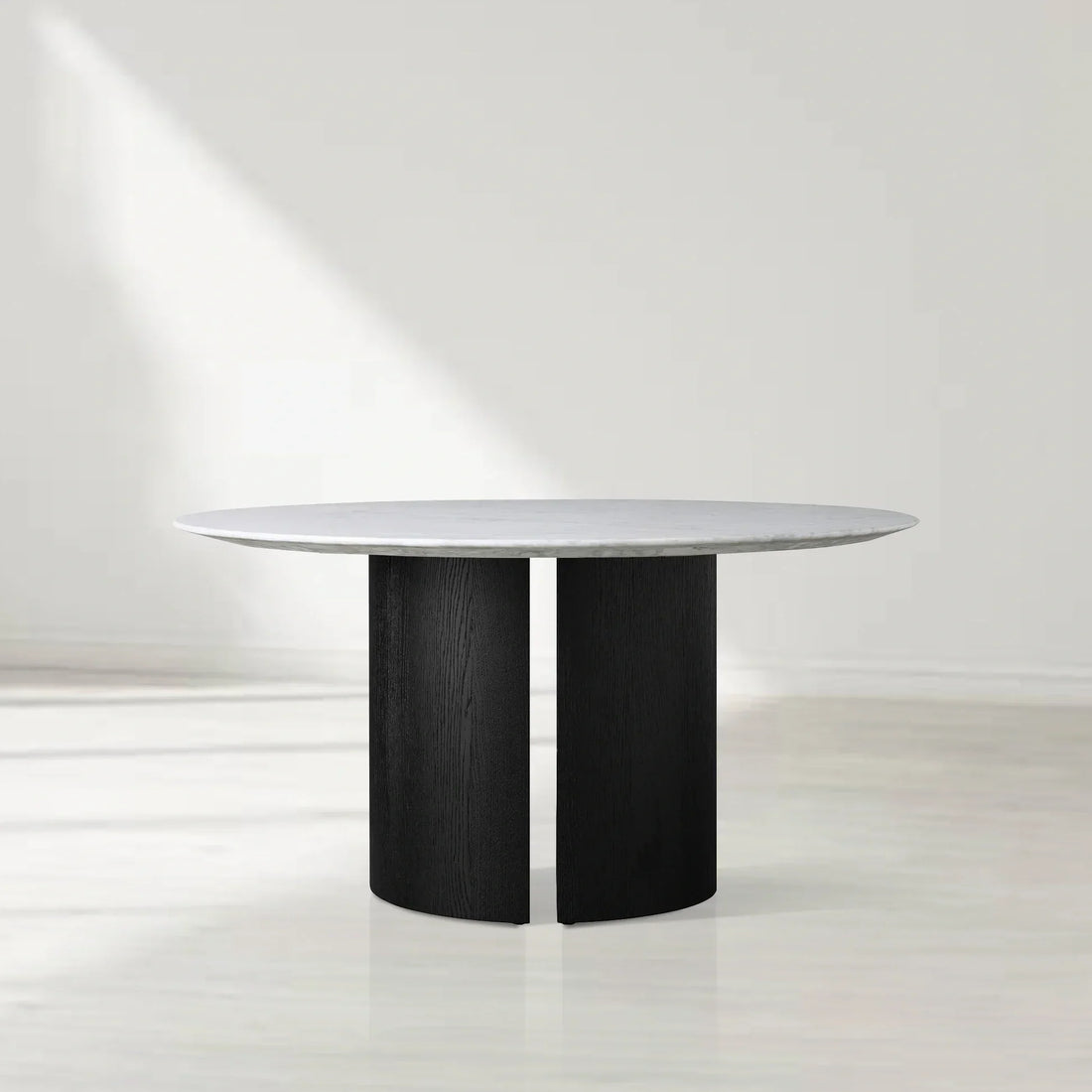 Saint Germain Round Marble Top Dining Table with Dauphine Base