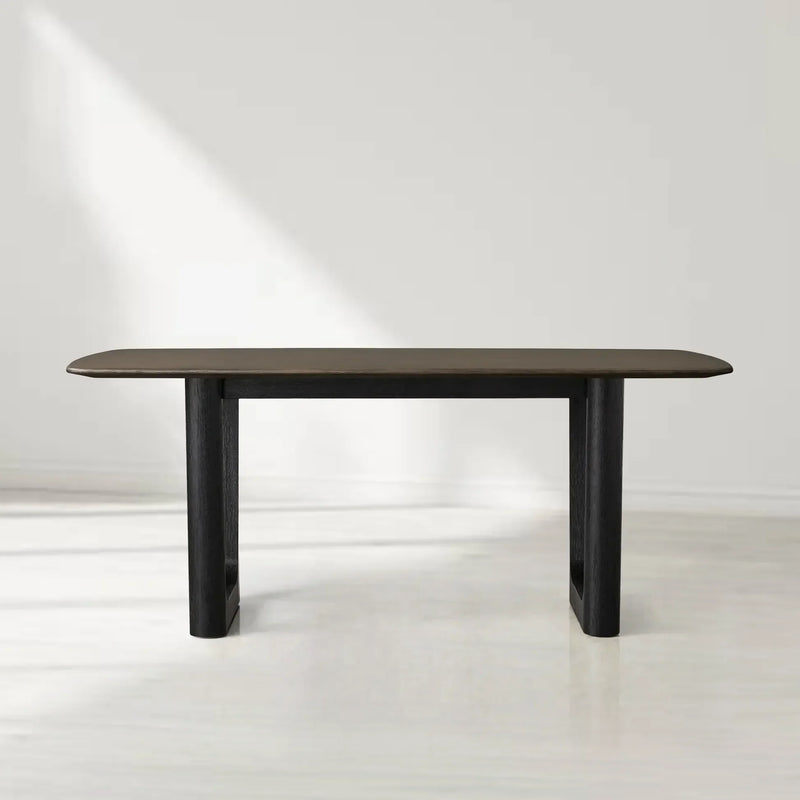 Saint Germain Rectangular Solid Wood Dining Table with Rennes Base