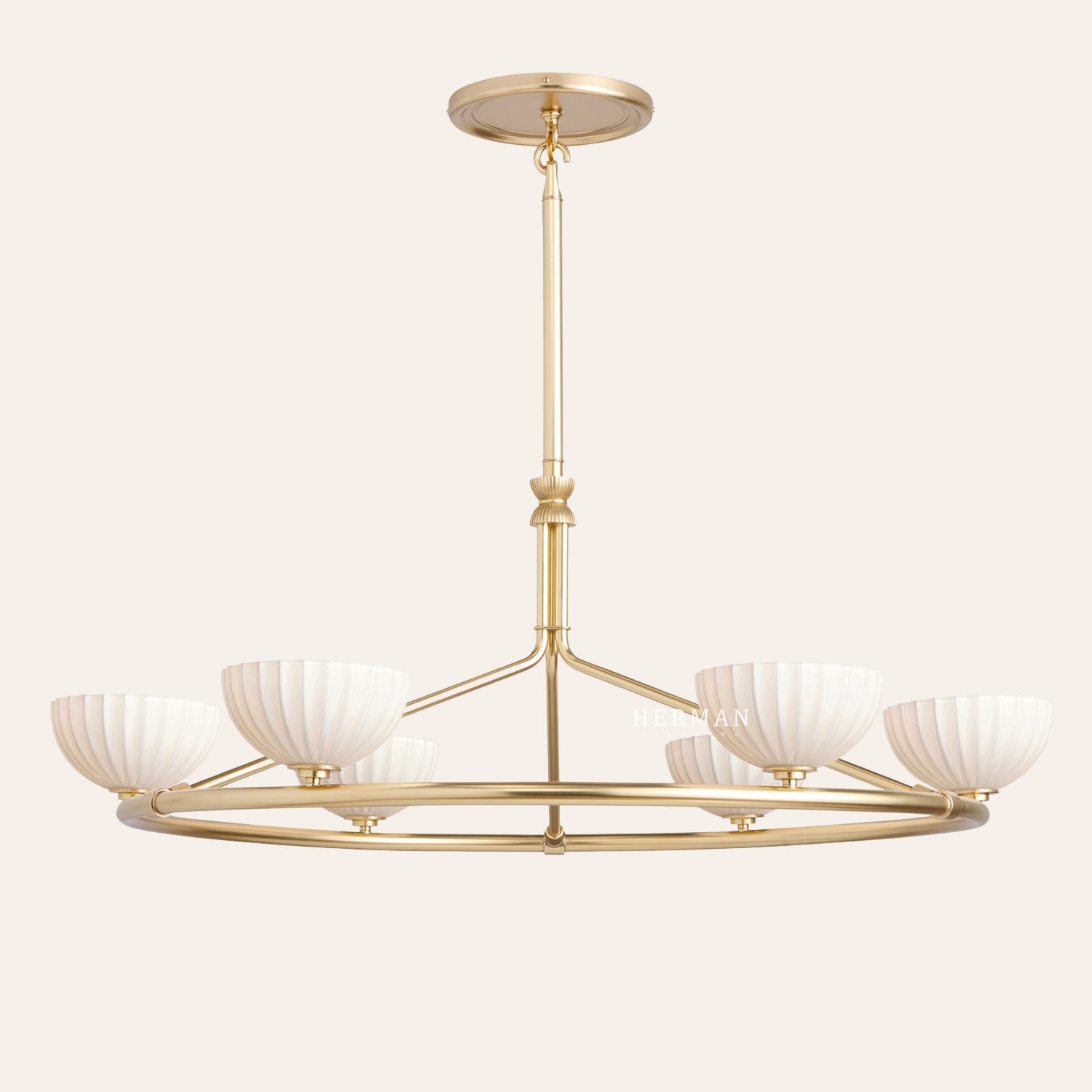 Enzo 48" Glass Round Chandelier