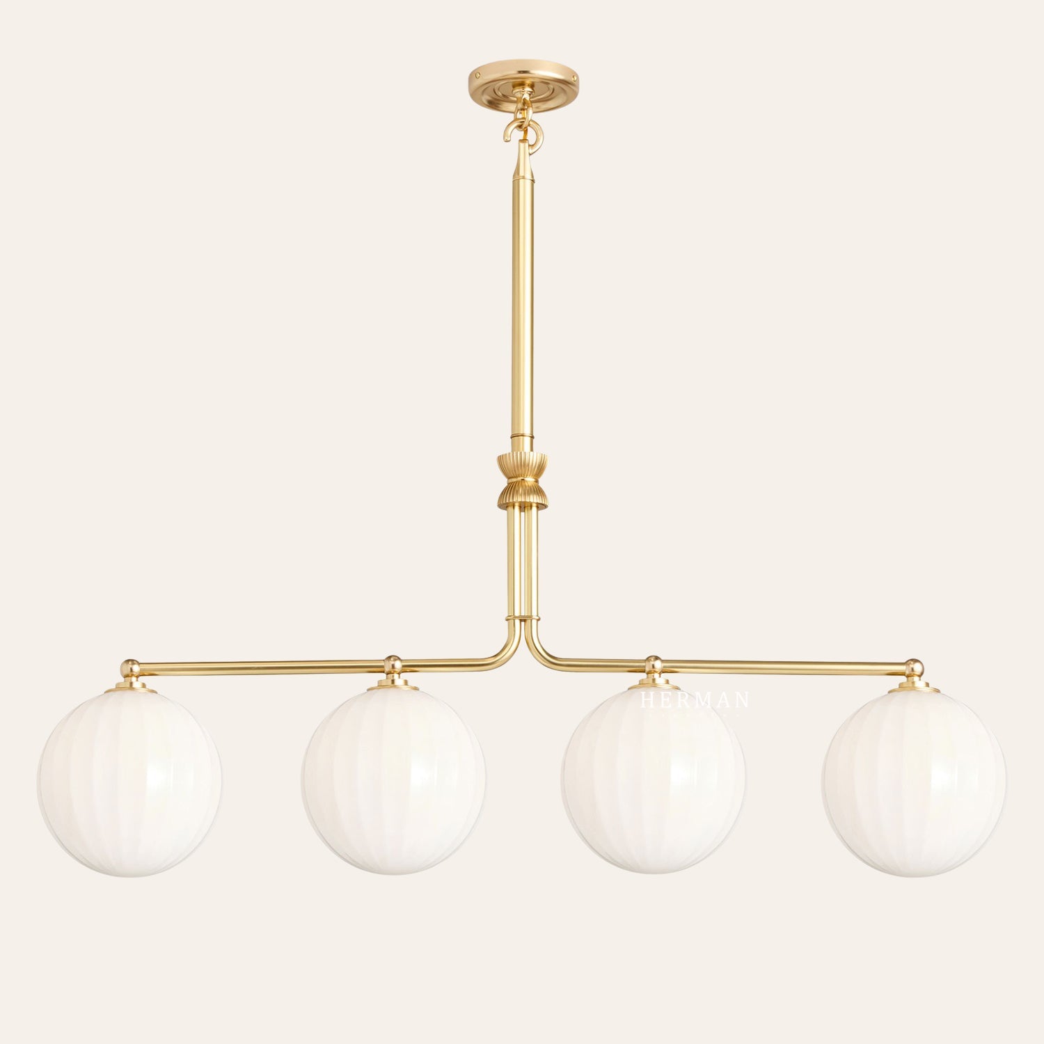 Enzo 42" Glass Linear Chandelier
