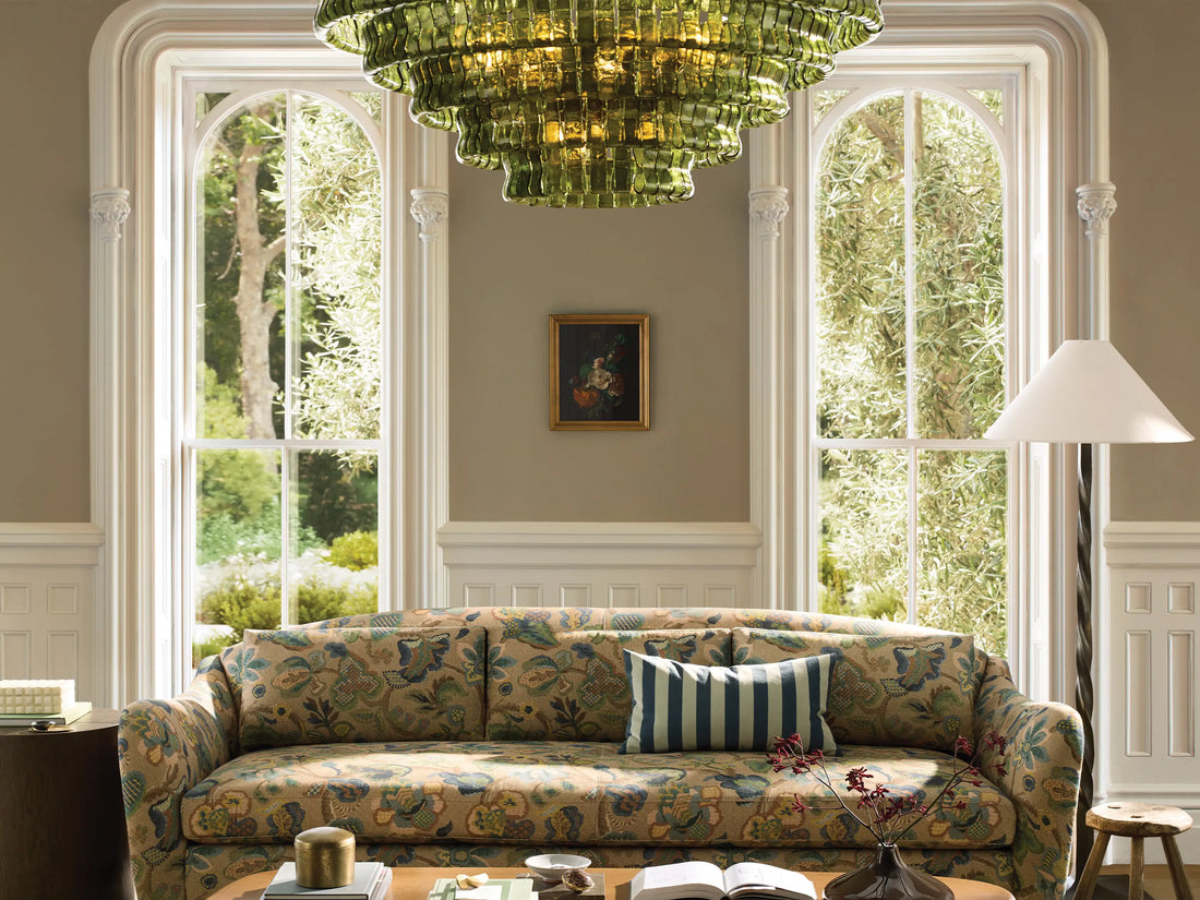 Amor 5-Tier Ghiaccio Glass Round Chandelier 48"