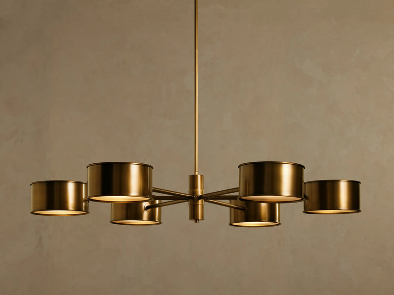 Tambour Metal Round Chandelier